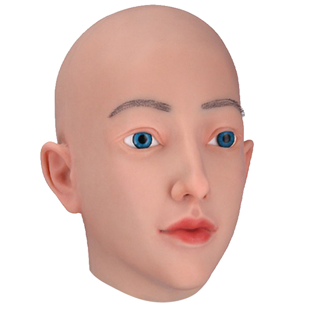 Silicone Female Face Mask Realistic Crossdresser Women Mask-D4