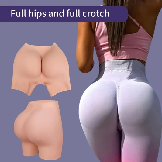 Realistic Silicone Panty Plump Hip Open-crotch Pants Butt Shapewear Crossdresser