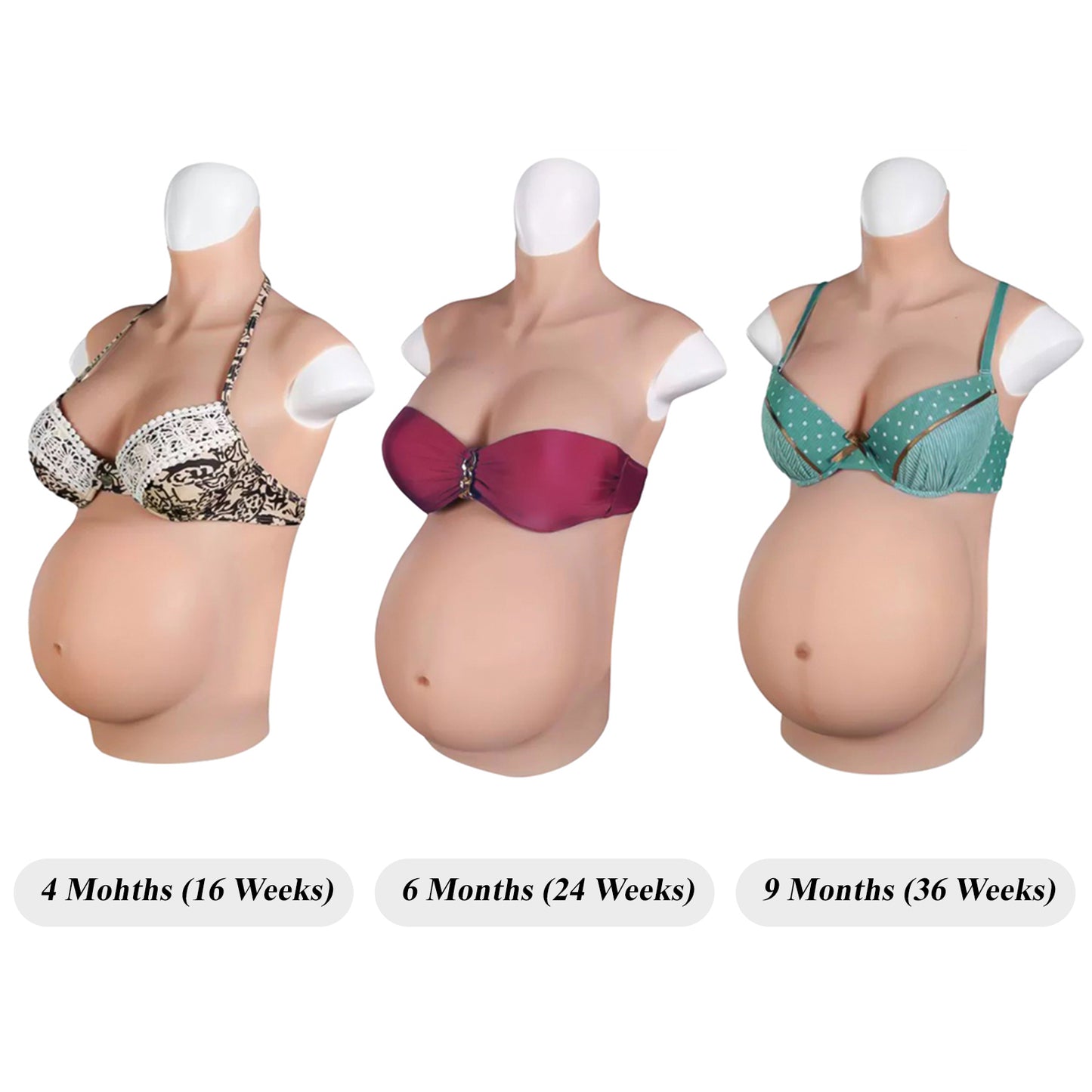 Silicone Pregnant Belly Artificia Belly With Breasts-D8