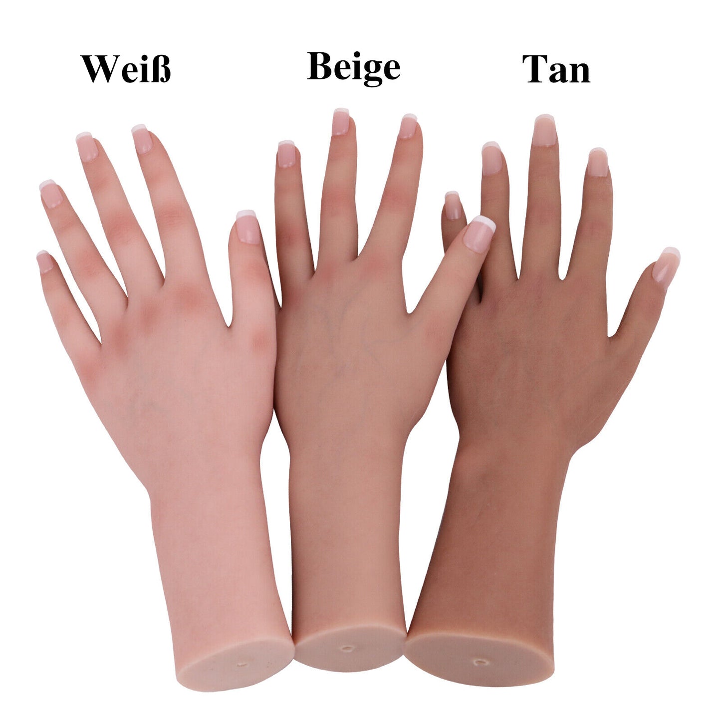 Realistic Silicone Female Hand Model Bendable Fingers Fake Hand For Rings Bracelets Display