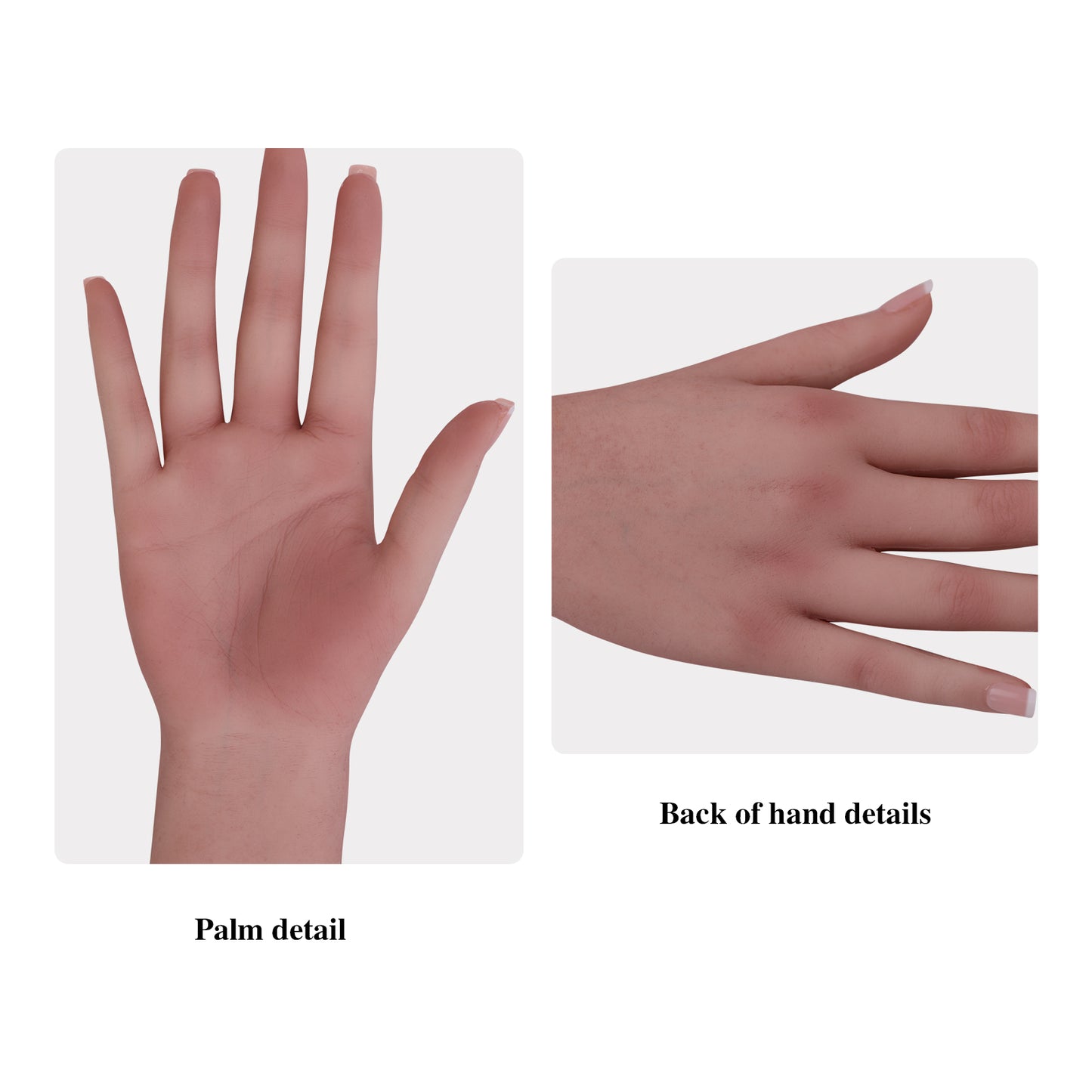 Realistic Silicone Female Hand Model Bendable Fingers Fake Hand For Rings Bracelets Display