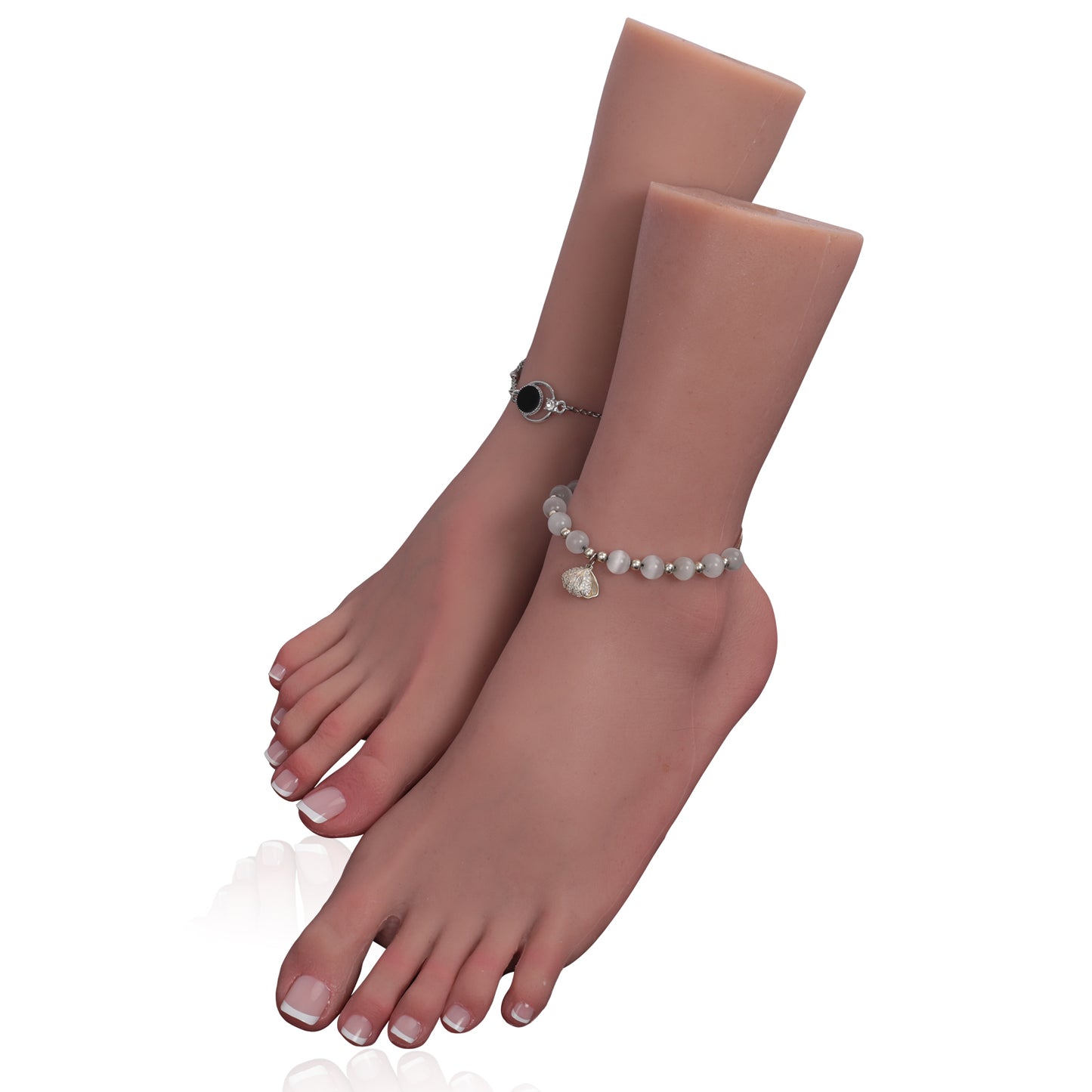 Realistic Silicone Female Foot Model Fake Feet Mannequin For Shoes Socks Sandals  Display