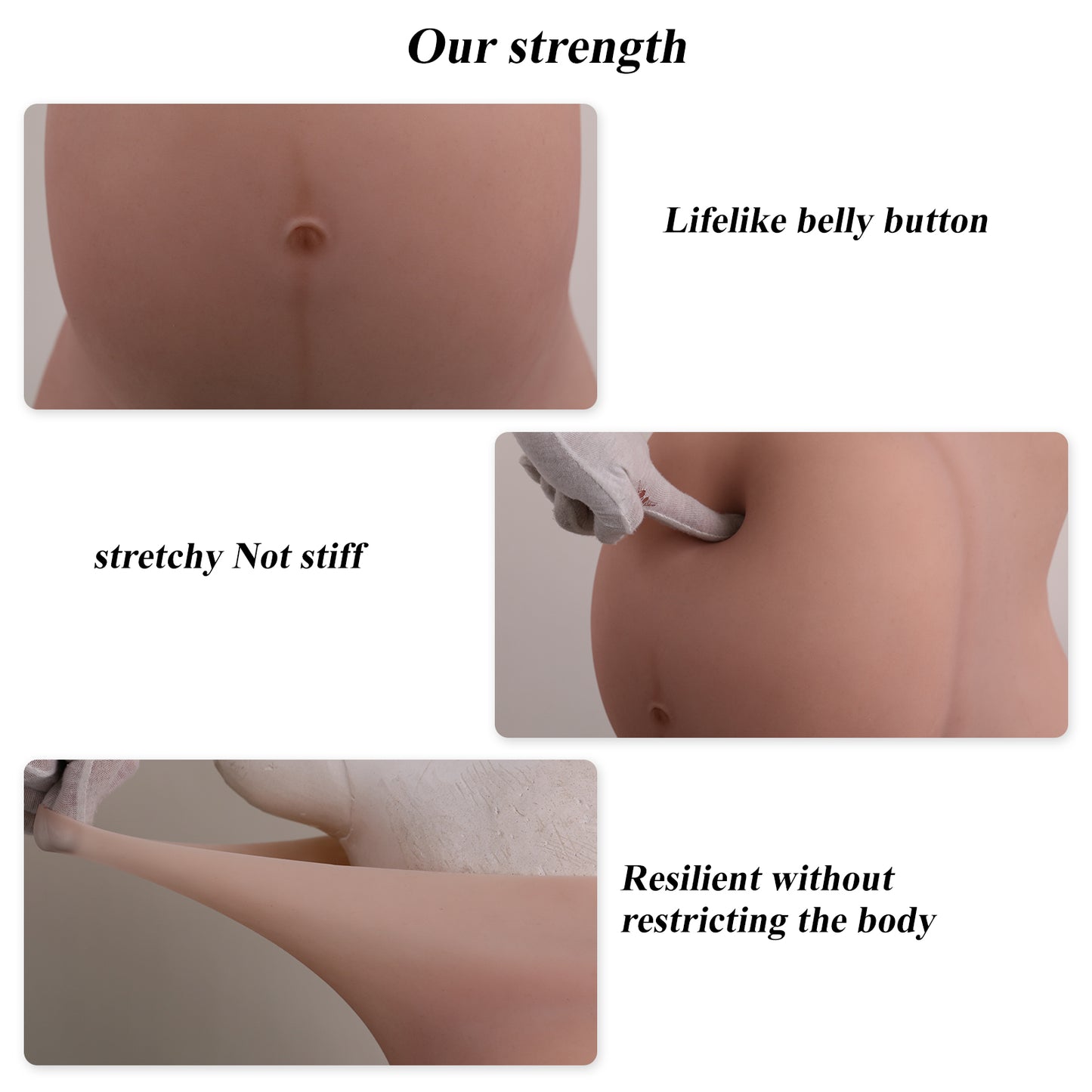 Silicone Pregnant Belly Artificia Belly With Breasts-D8