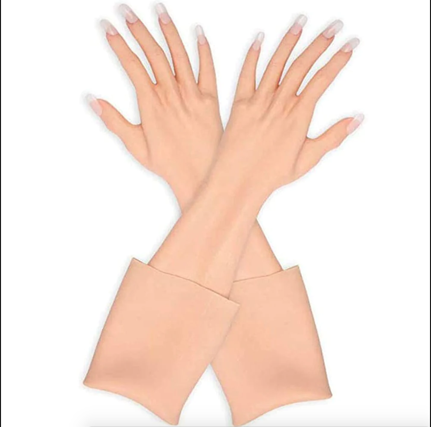 Realistic Silicone Hand Skin Female Gloves for Crossdresser Drag Queen