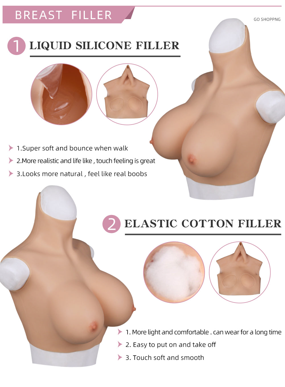 C D E G Cup Silicone Short Collar Breastplate For Drag Queen Crossdresser