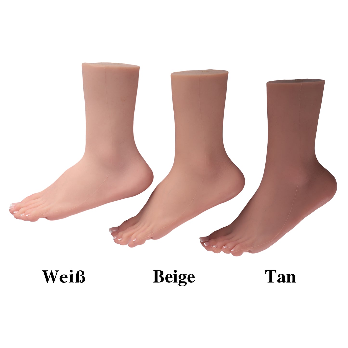 Realistic Silicone Female Foot Model Fake Feet Mannequin For Shoes Socks Sandals  Display