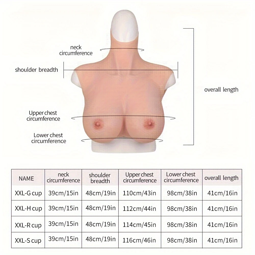 Oversize plus Realistic Silicone Breast Forms Fake Boobs Breast Plates
