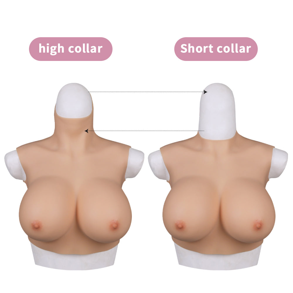 C D E G Cup Silicone Short Collar Breastplate For Drag Queen Crossdresser