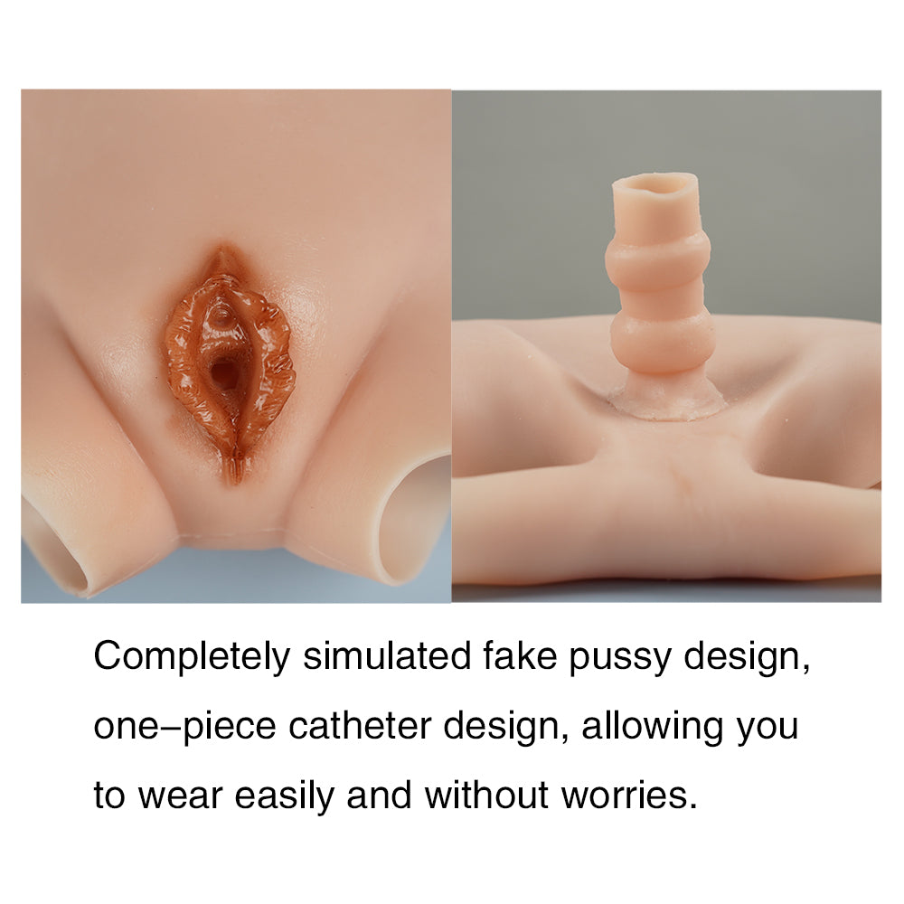 U-Charmmore Silicone Realistic Vagina Pants  Artificial False Buttock Enhancer