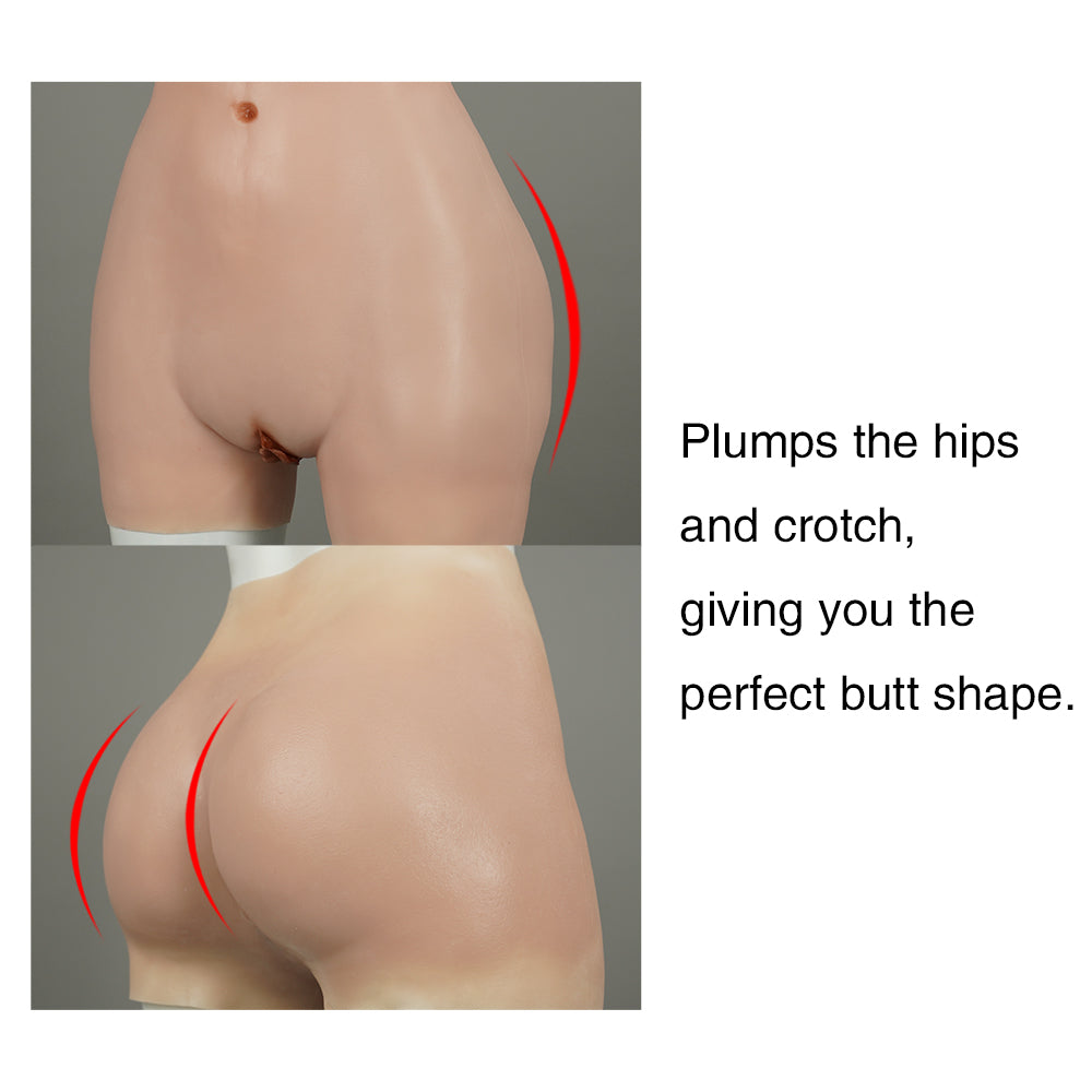 U-Charmmore Silicone Realistic Vagina Pants  Artificial False Buttock Enhancer