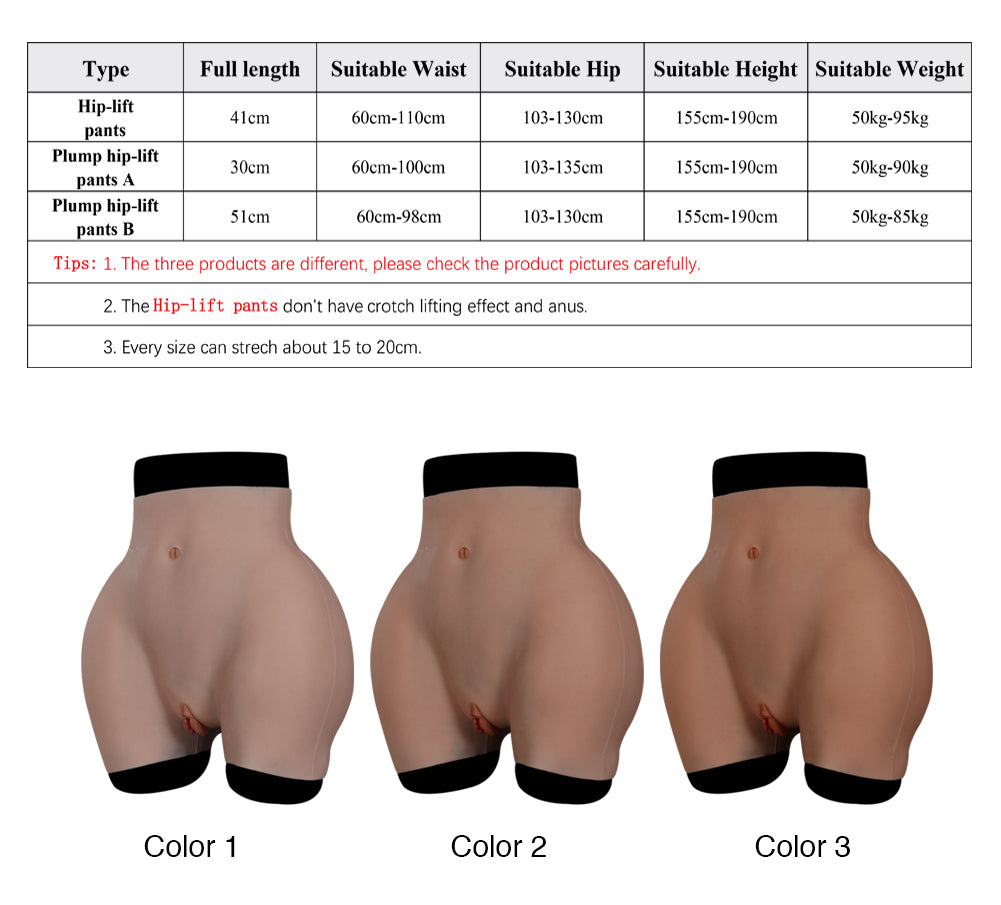 Oil-Free Silicone Pants Hip Up Buttocks Enhancement With Bloodshot-D8 series