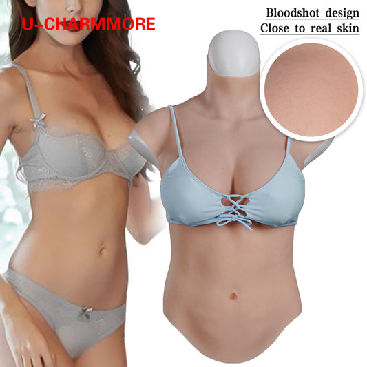 Silicone Fake Boobs Half Body Breast Forms With Bloodshot Tits -D8 series