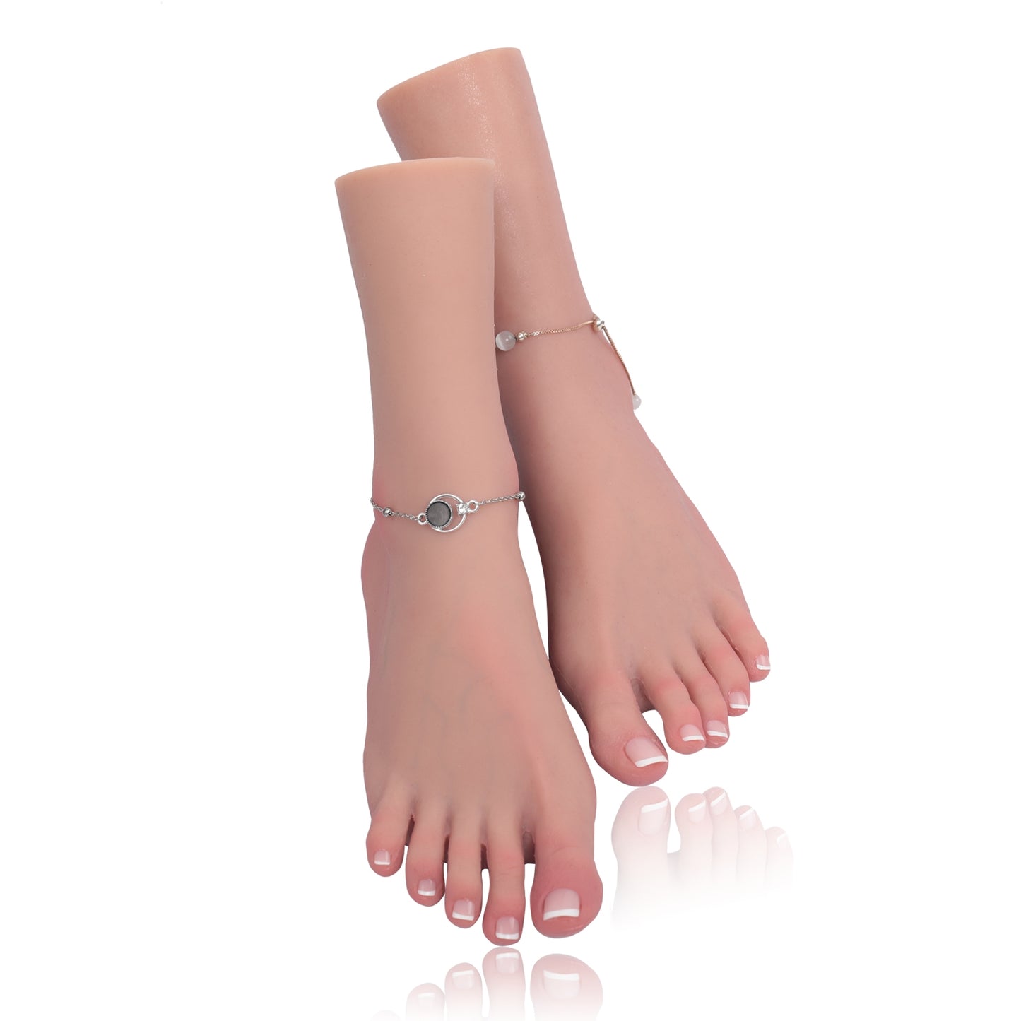 Realistic Silicone Female Foot Model Fake Feet Mannequin For Shoes Socks Sandals  Display