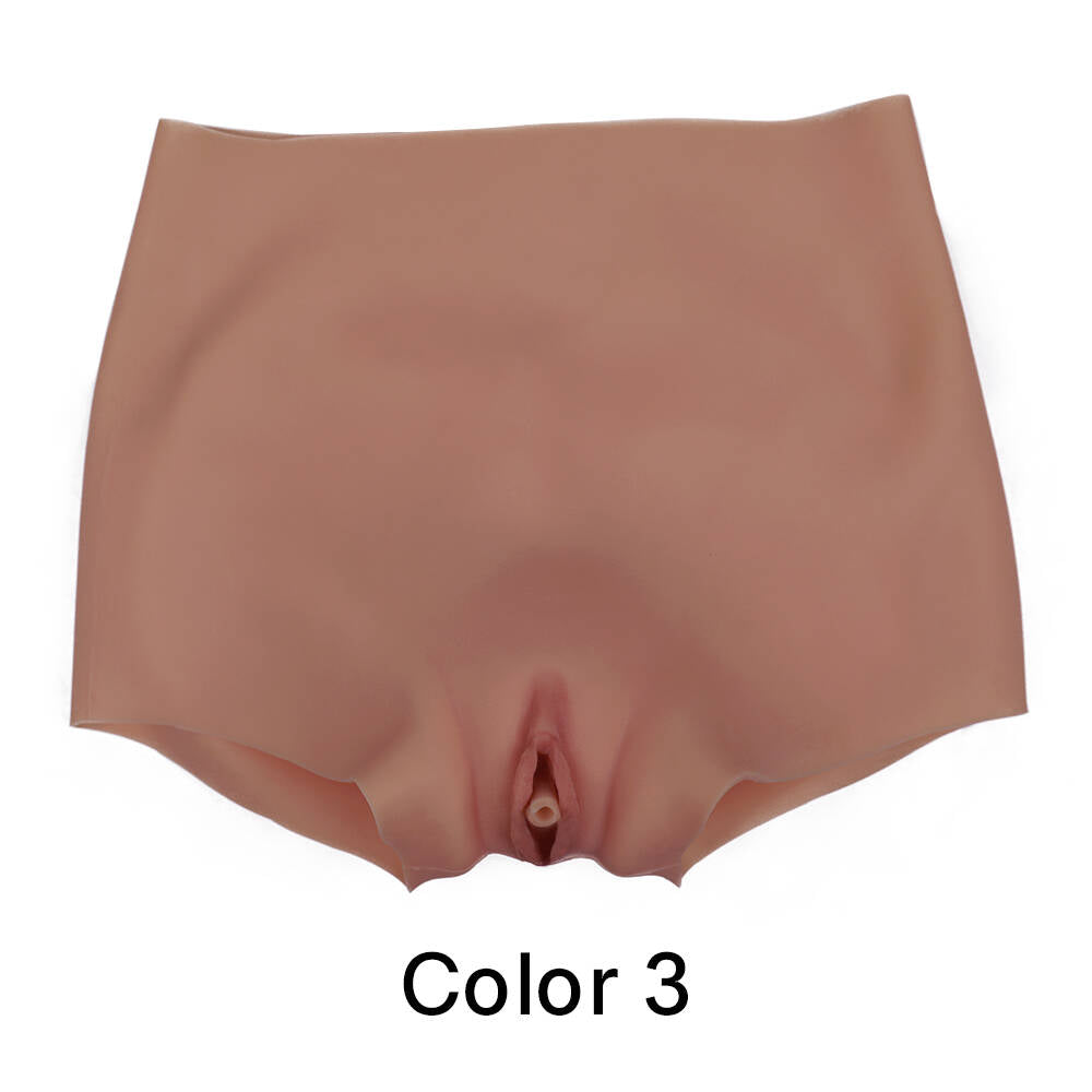 Silicone Realistic Vagina Panties Hip Buttock No Sticky for Crossdresser Transgender Cosplay Size M L XL