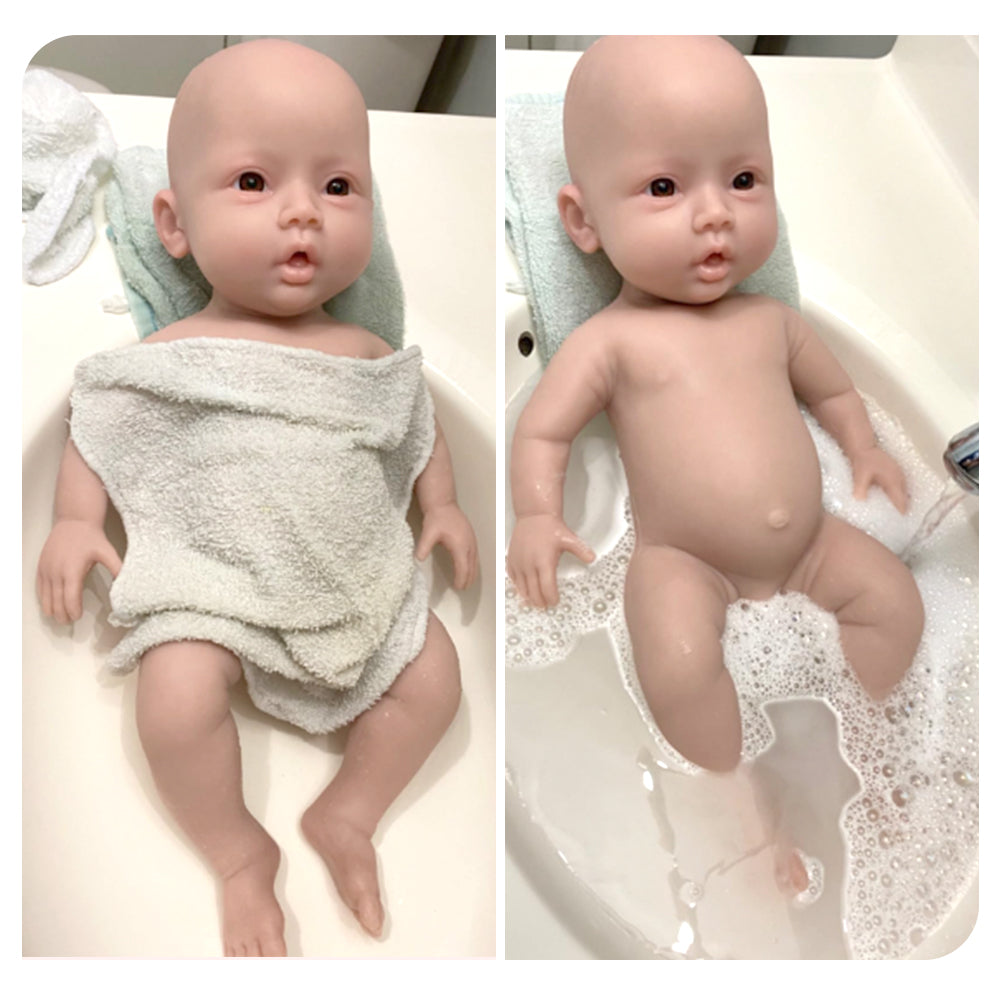 18" Angel Reborn Doll Full Body Silicone Newborn Doll Lifesize Baby Girl HandMade Doll