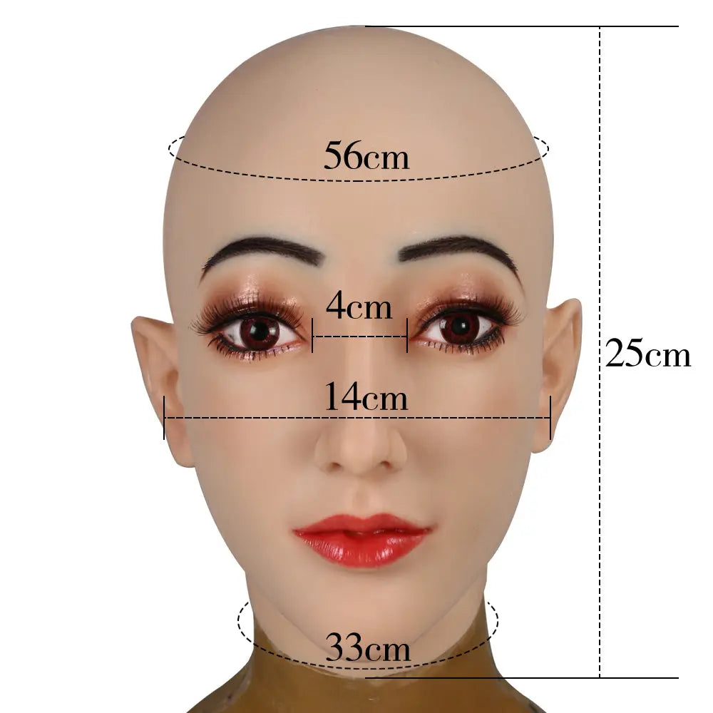 Food grade silicone Full head mask after make-up D4 series U-charmmore Crossdressing