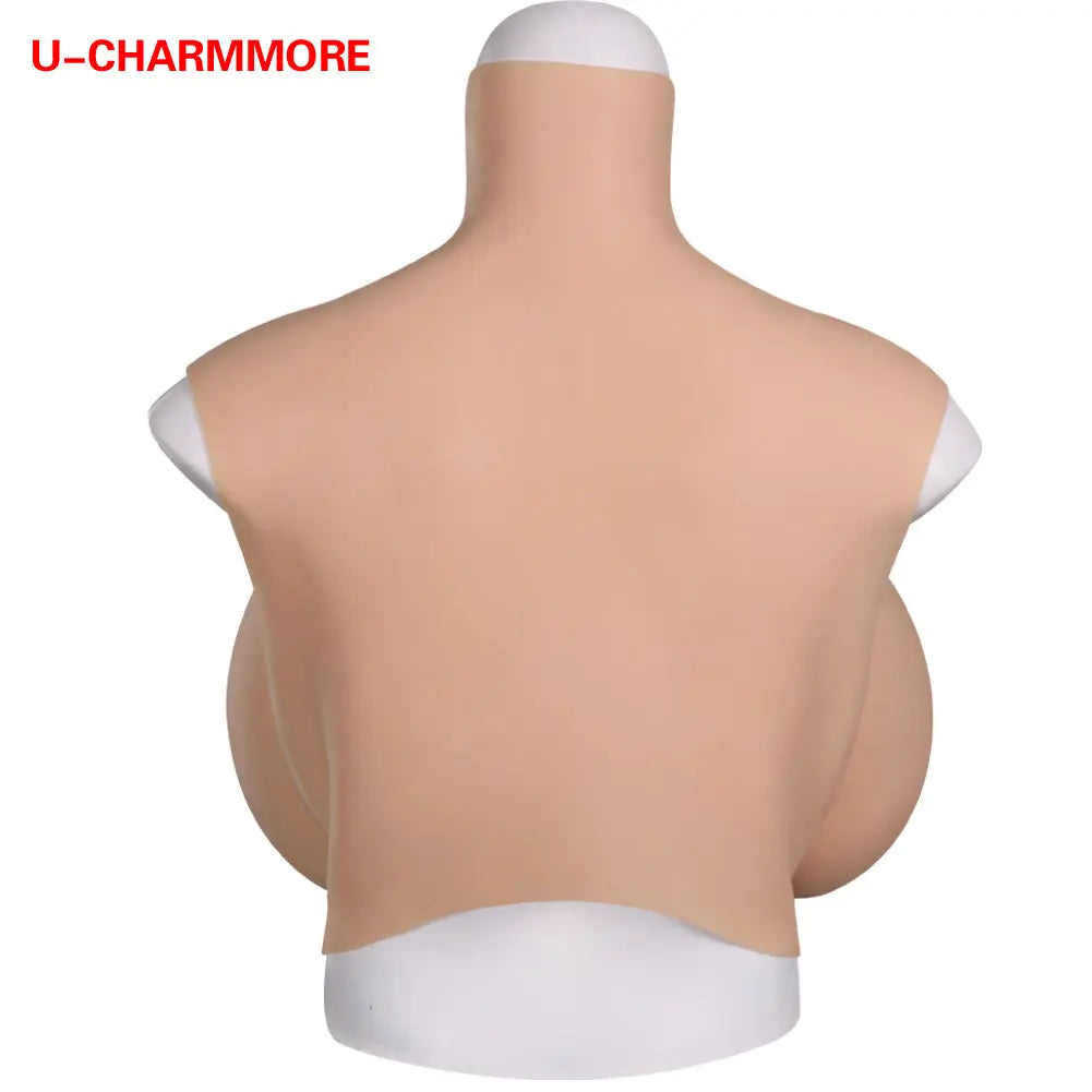 Local warehouse Oil-free silicone breastplate huge boobs S cup and Z cup with elastic cotton filler D4 series U-charmmore Crossdressing