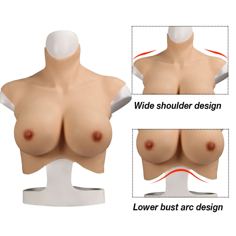 Local warehouse Silicone Breast Forms wide shoulder design-D7 series Dokier Crossdresser