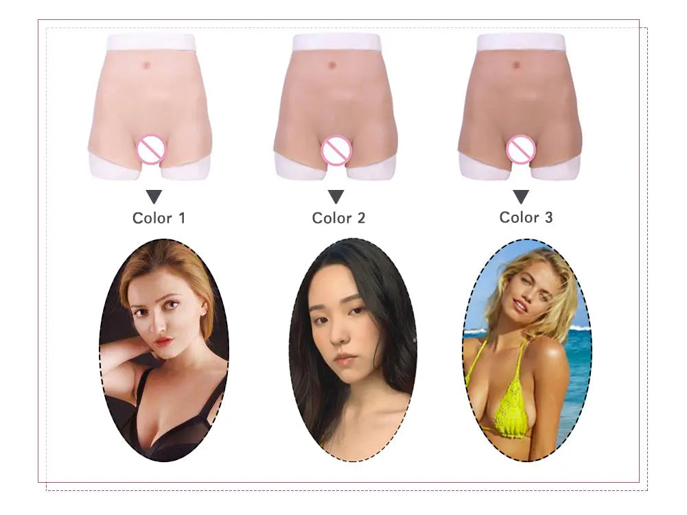 Silicone Panty Transgender Thicken Hip Underwear Crossdressers Vagina Panties- D4 series U-charmmore Crossdressing