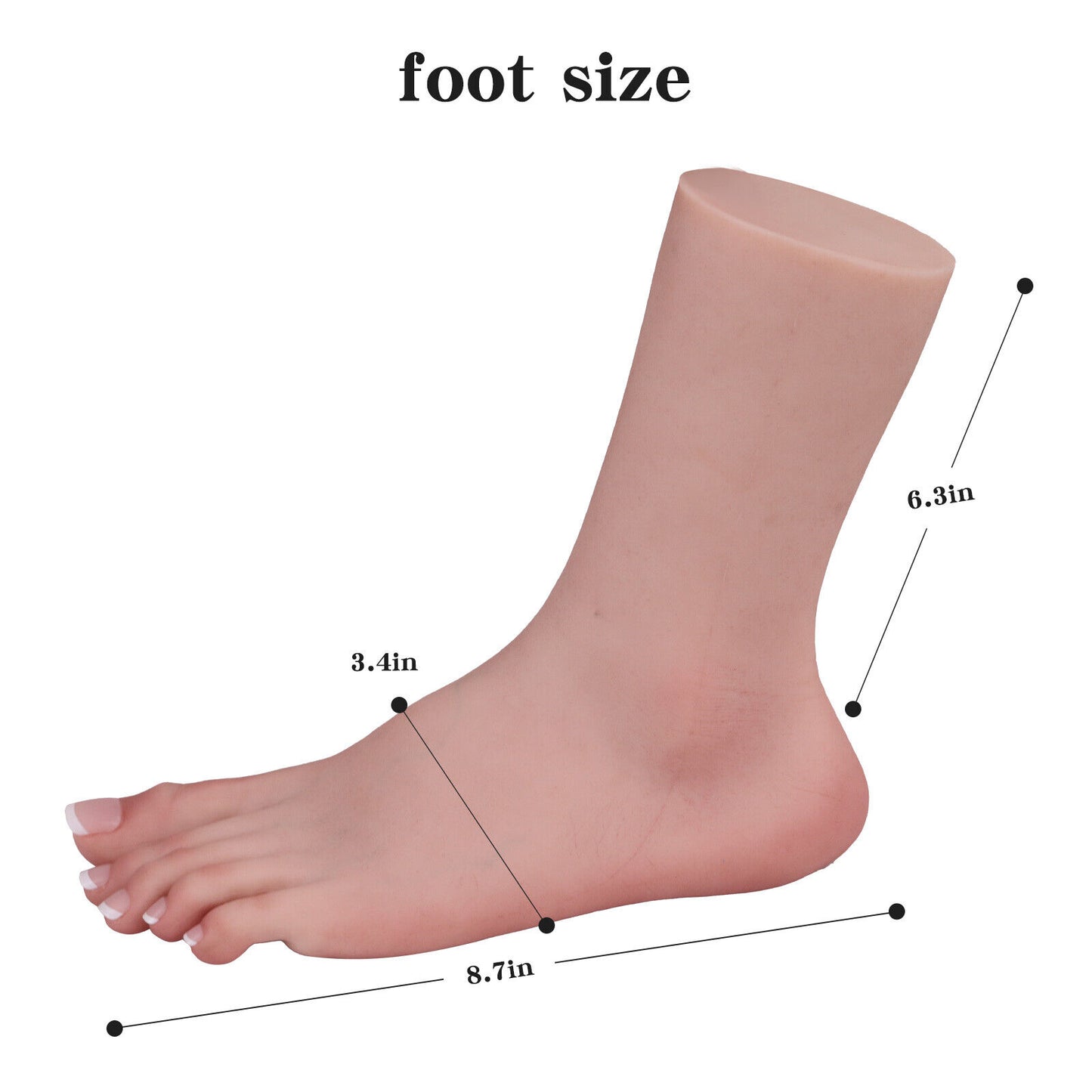 Realistic Silicone Female Foot Model Fake Feet Mannequin For Shoes Socks Sandals  Display