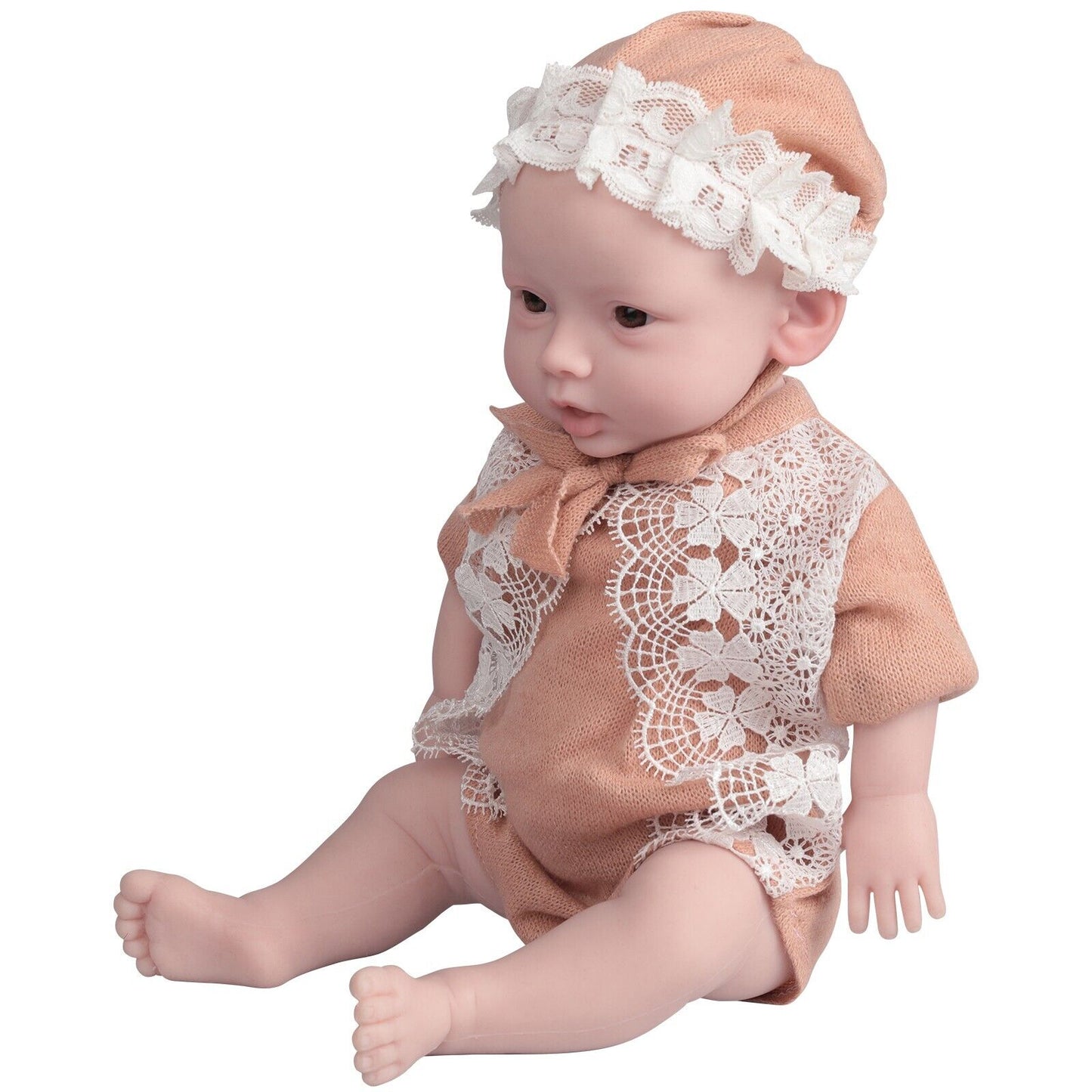 18" Angel Reborn Doll Full Body Silicone Newborn Doll Lifesize Baby Girl HandMade Doll