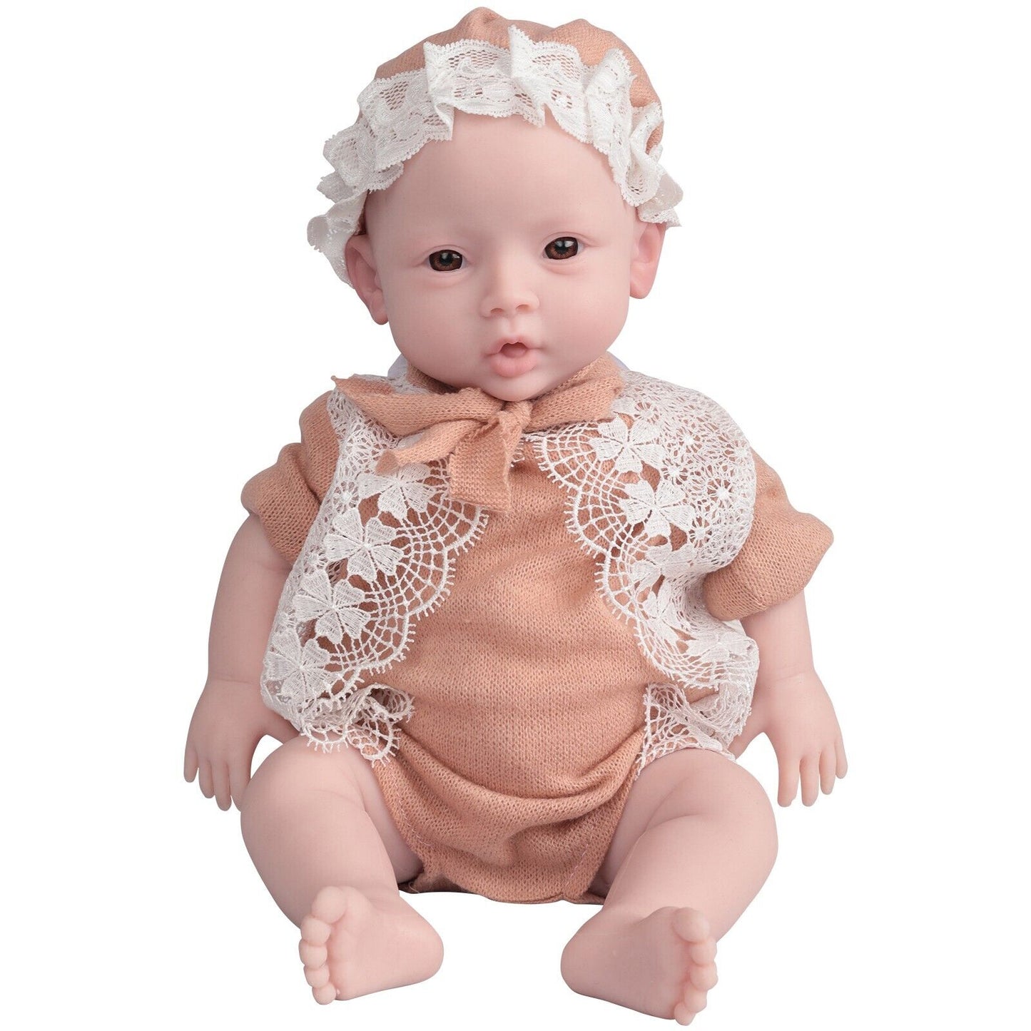 18" Angel Reborn Doll Full Body Silicone Newborn Doll Lifesize Baby Girl HandMade Doll