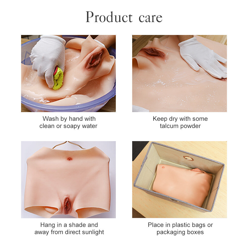 Silicone Pants Realistic Panty Shaping Pants Buttock Fake Vagina Crossdresser