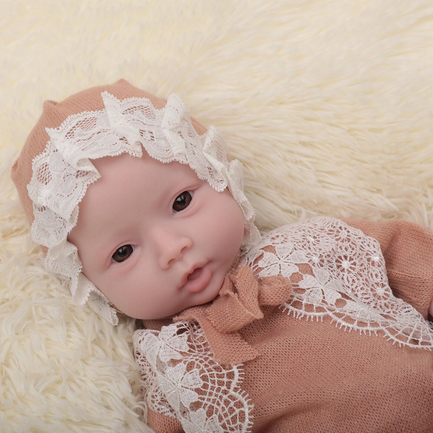 18" Angel Reborn Doll Full Body Silicone Newborn Doll Lifesize Baby Girl HandMade Doll