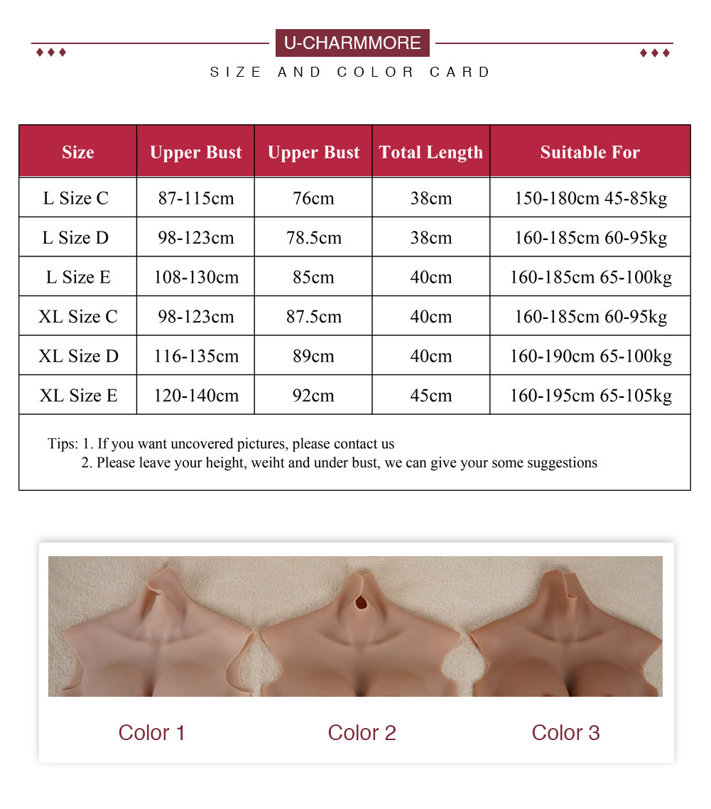 Silicone Fake Boobs Half Body Breast Forms With Bloodshot Tits -D8 series