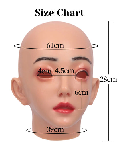 Realistic Emily Silicone Female Mask for Crossdresser & Cosplay