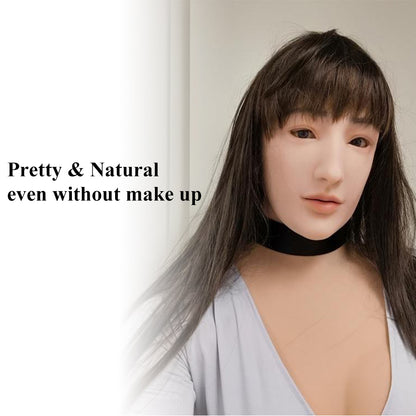 Silicone Female Face Mask Realistic Crossdresser Women Mask-D4