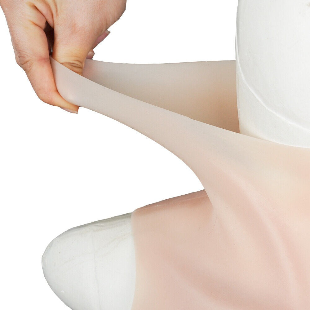 The thinner C-G cup is cost-effective and hides the breast shape