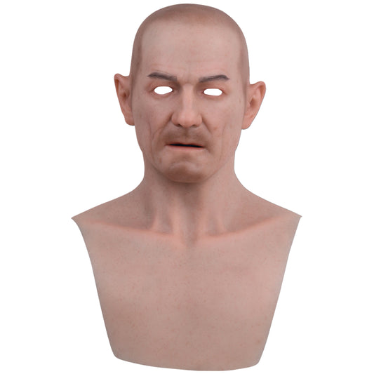 Young Men Silicone Face Mask Realistic Full Head Disguise Mask For Halloween
