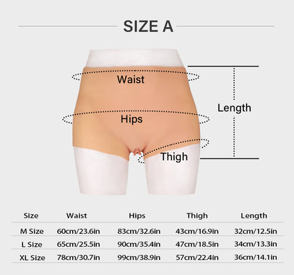 Combination of thin breast form + silicone fake vagina pants Suitable for white skin people