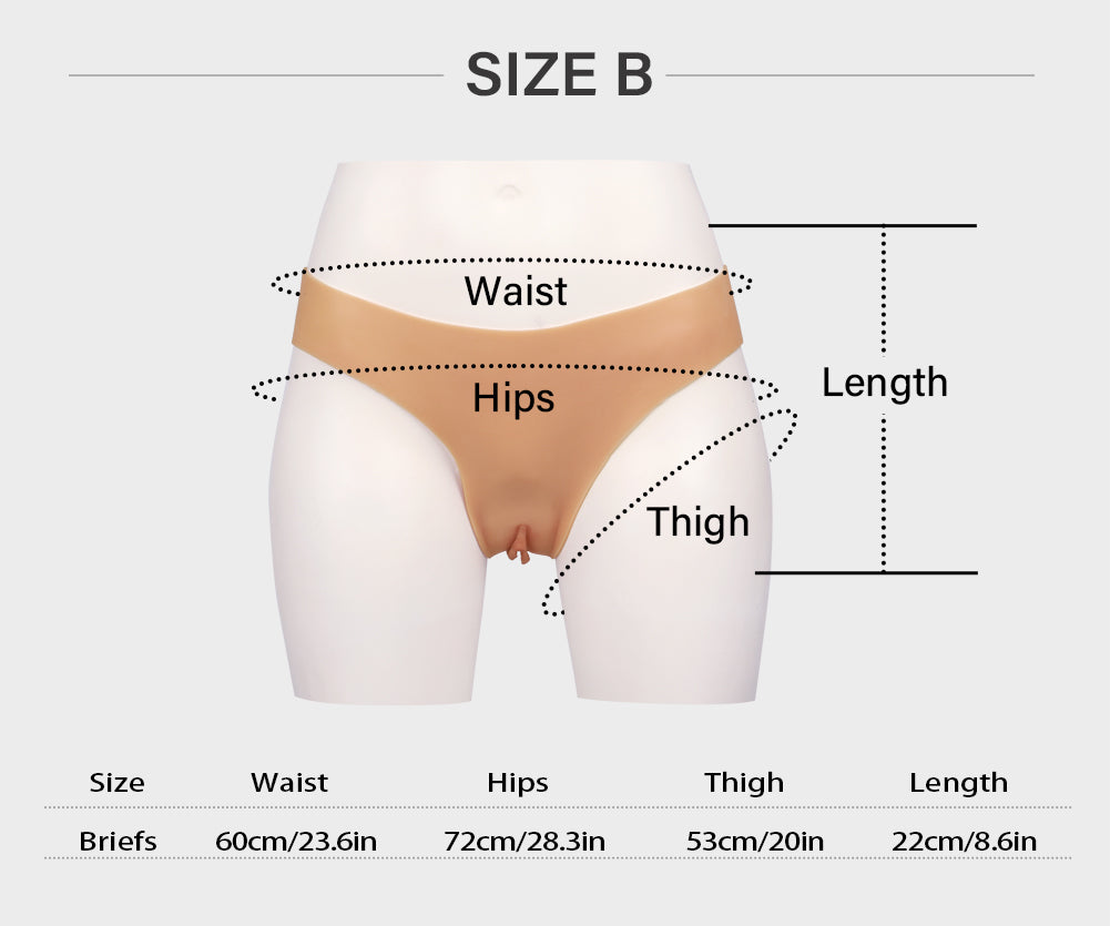 Combination of thin breast form + silicone fake vagina pants Suitable for white skin people