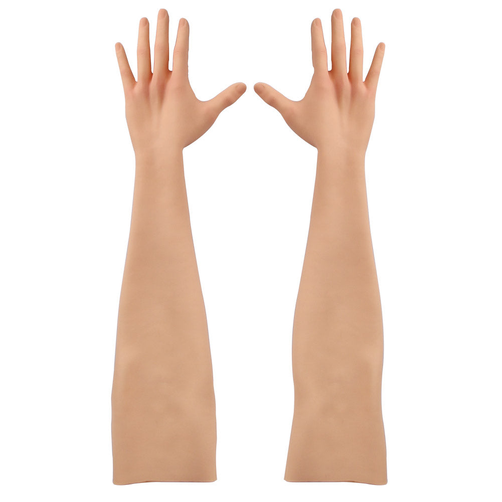 Realistic Silicone Hand Skin Female Gloves for Crossdresser Drag Queen 60cm