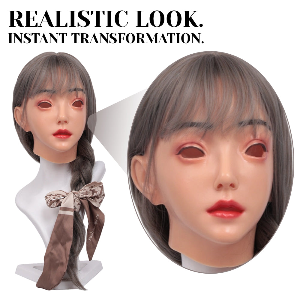 Realistic Emily Silicone Female Mask for Crossdresser & Cosplay