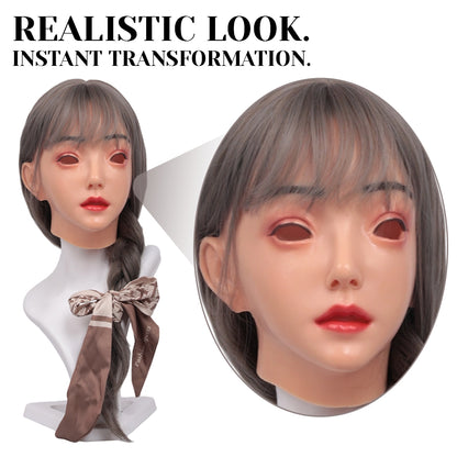 Realistic Emily Silicone Female Mask for Crossdresser & Cosplay