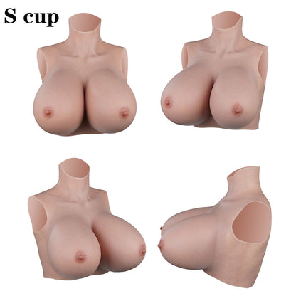 Local warehouse Oil-free silicone breastplate huge boobs S cup and Z cup with elastic cotton filler D4 series