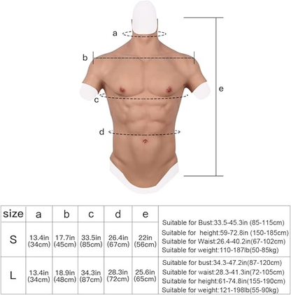 Silicone muscle suit for cosplay floating point design-D6 series