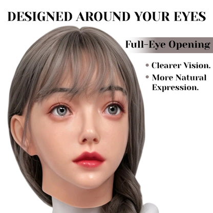 Realistic Emily Silicone Female Mask for Crossdresser & Cosplay