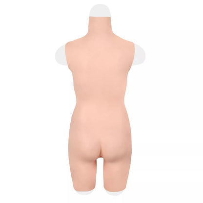 Silicone Bodysuit D Cup Silicone Breastplate Three-point Length Crossdresser Body Suit Fake Boobs for Female