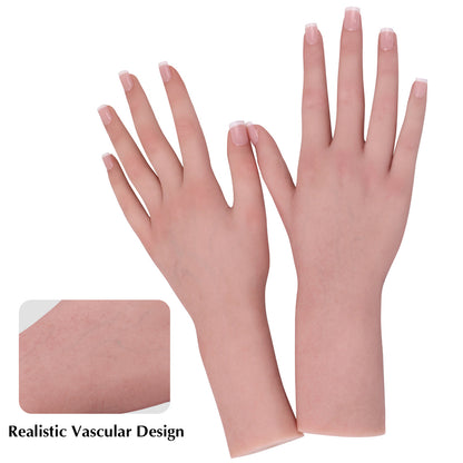 Realistic Silicone Female Hand Model Bendable Fingers Fake Hand For Rings Bracelets Display