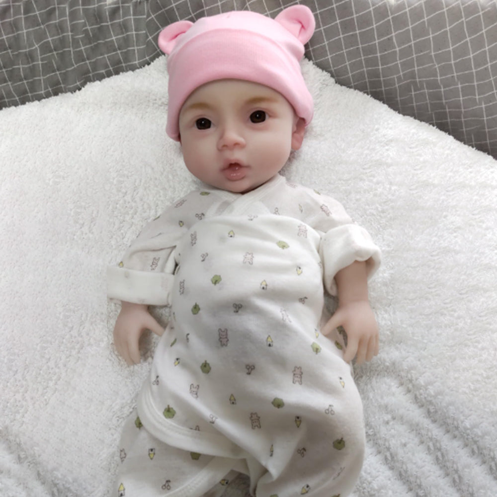 18" Angel Reborn Doll Full Body Silicone Newborn Doll Lifesize Baby Girl HandMade Doll