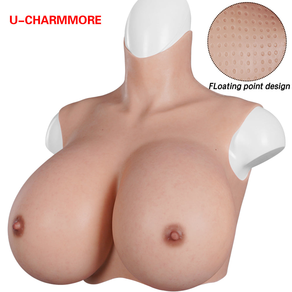 S And Z Cups With Bloodshot Silicone Fake Boobs U-CHARMMORE Realistic Breast Forms Tits For Crossdresser Drag Queen Sissy Boy