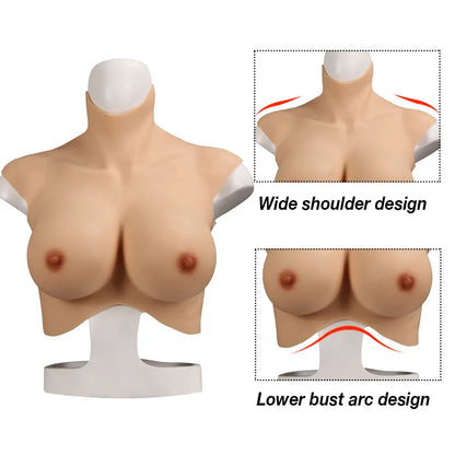 Local warehouse Silicone Breast Forms wide shoulder design-D7 series Dokier Crossdresser