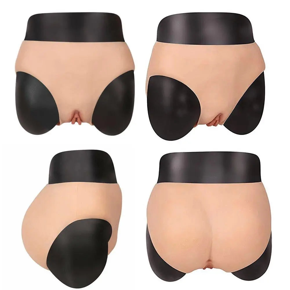 Silicone Panty Transgender Thicken Hip Underwear Crossdressers Vagina Panties- D4 series U-charmmore Crossdressing