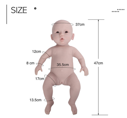 18" Angel Reborn Doll Full Body Silicone Newborn Doll Lifesize Baby Girl HandMade Doll