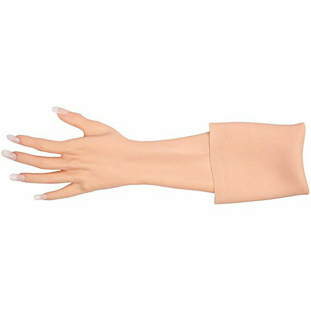 Realistic Silicone Hand Skin Female Gloves for Crossdresser Drag Queen 60cm
