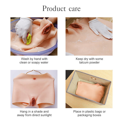 Silicone Pants Realistic Panty Shaping Pants Buttock Fake Vagina Crossdresser